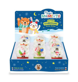 SCHNEEKUGEL GLITZER, 4-fach sortiert