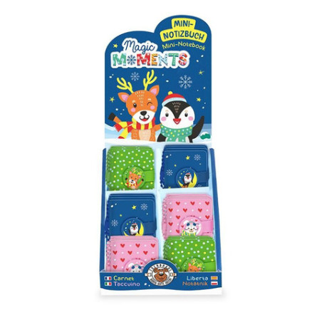 MINI-NOTIZBUCH mit Anhänger 3-fach sortiert