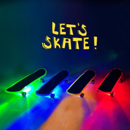 LED FINGER-SKATEBOARD, 4-FACH SORTIERT