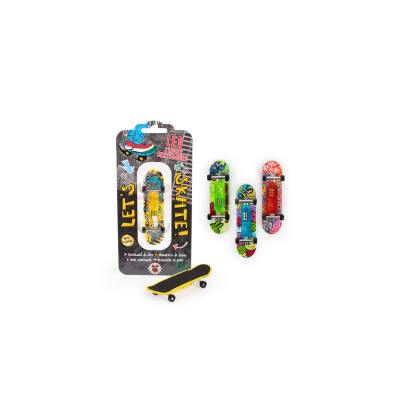 LED FINGER-SKATEBOARD, 4-FACH SORTIERT