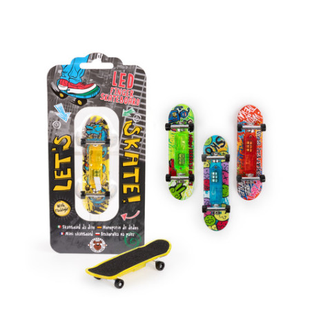 LED FINGER-SKATEBOARD, 4-FACH SORTIERT