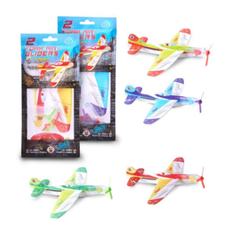 SPEED Foam Gleiter Flugzeug 2er-Set, 2-fach sortiert