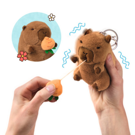 CP HS-6 Aufzieh-Knuddel- Capybara mit Frucht sortiert