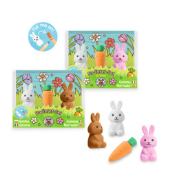 CP HS-6 Radierer Hase & Karotte 3er-Set, sortiert