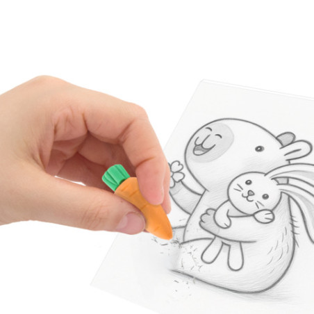 CP HS-6 Radierer Hase & Karotte 3er-Set, sortiert