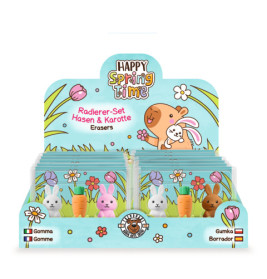 CP HS-6 Radierer Hase & Karotte 3er-Set, sortiert