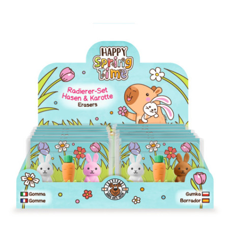 CP HS-6 Radierer Hase & Karotte 3er-Set, sortiert