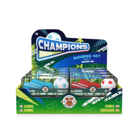 CH FB-6 Radierer Fußball 2er-Set, 3-fach sortiert