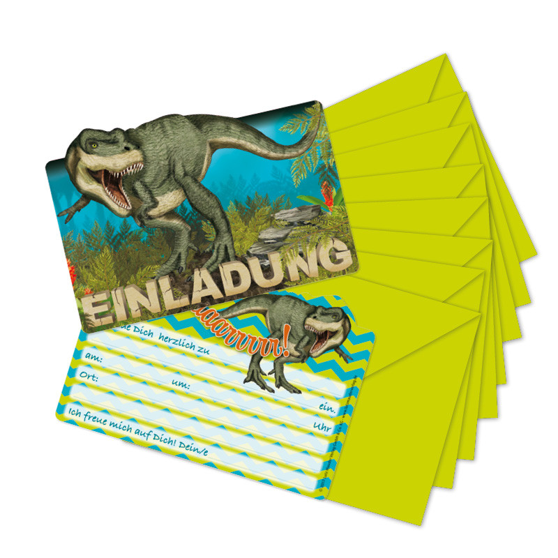 TapirElla Stanzkarte Einladungs -Set Dino