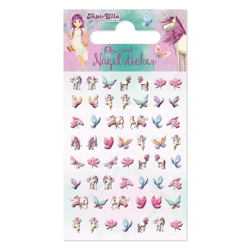 TapirElla Ohr- und Nagel Sticker, Einhorn und Elfe