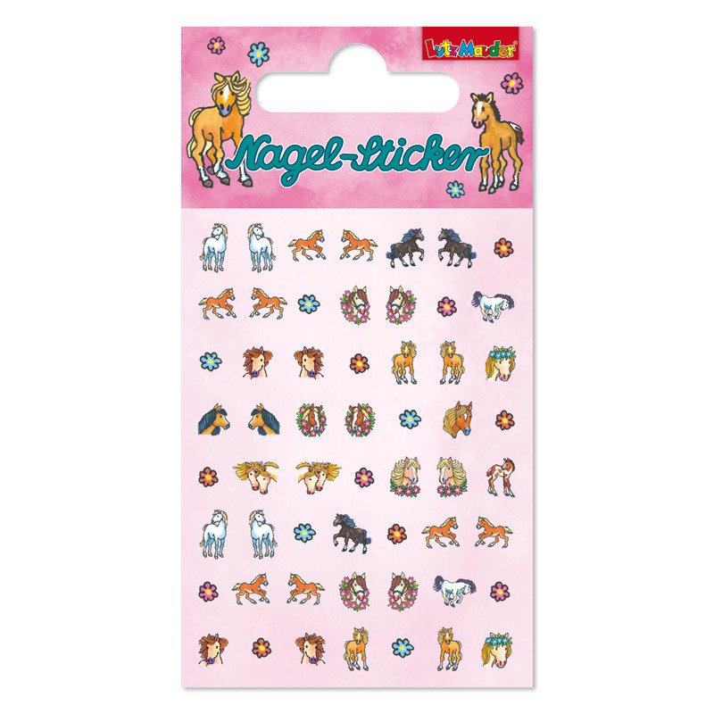 Ohr- und Nagel Sticker, Pferd