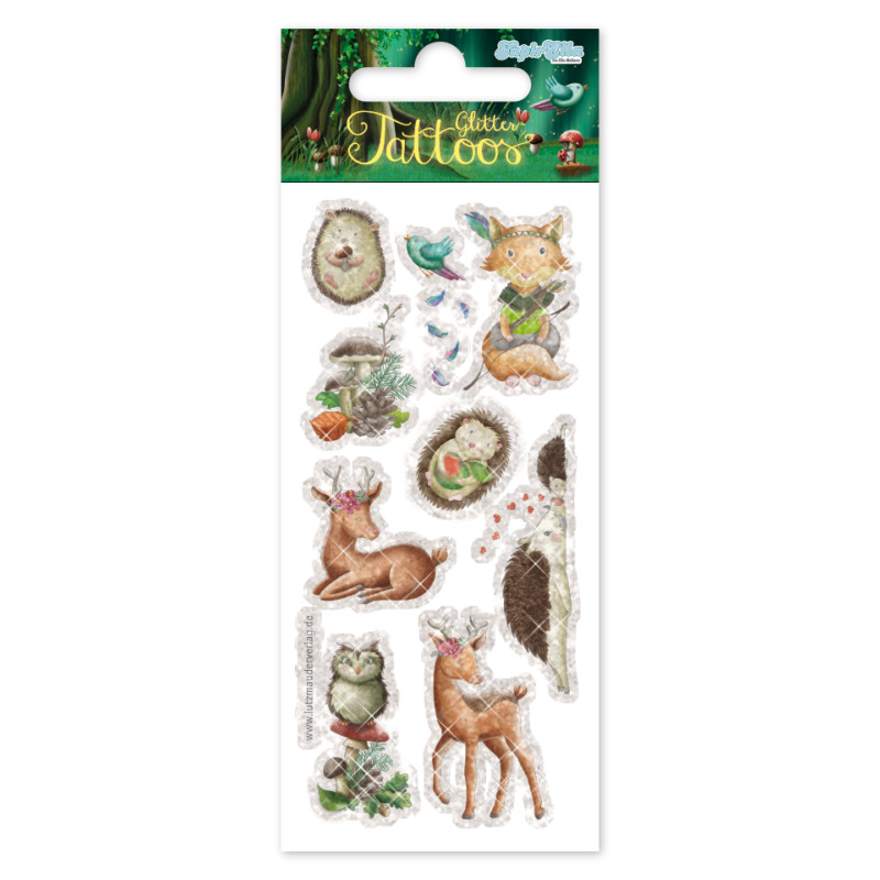 TapirElla Glitter-Tattoo Waldtiere
