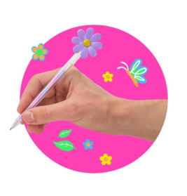 GF-6 FLOWER GELSTIFT SWIRLY COLORS, 3-fach sortiert