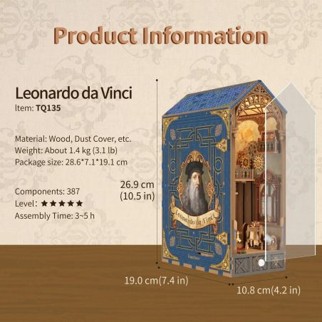 Leonardo da Vinci - DIY Book TONECHEER