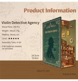Violin Detective Agency Book Nook TONECHEER