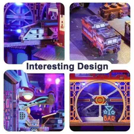 Cyber City - DIY Book/Diorama TONECHEER