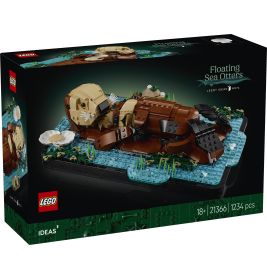 LEGO Ideas 21366 Seeotter mit Baby | Detailverliebtes Ausstellungsstück & Geschenk für Tierliebhaber