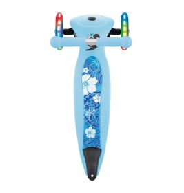 GLOBBER JUNIOR FOLDABLE FANTASY LIGHTS pastellblau-Flowers, mit Leuchtrollen