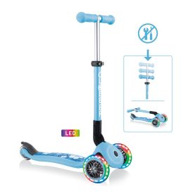 GLOBBER JUNIOR FOLDABLE FANTASY LIGHTS pastellblau-Flowers, mit Leuchtrollen