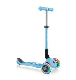 GLOBBER JUNIOR FOLDABLE FANTASY LIGHTS pastellblau-Flowers, mit Leuchtrollen