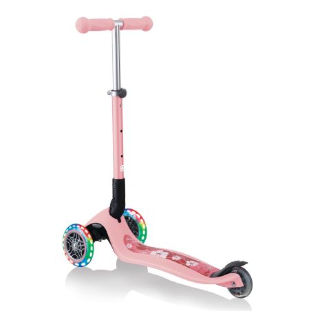 GLOBBER JUNIOR FOLDABLE FANTASY LIGHTS pastellrosa-Flowers, mit Leuchtrollen