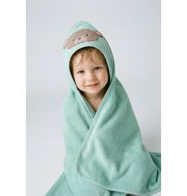 Kapuzenbadetuch Bär Bo mintgrü n