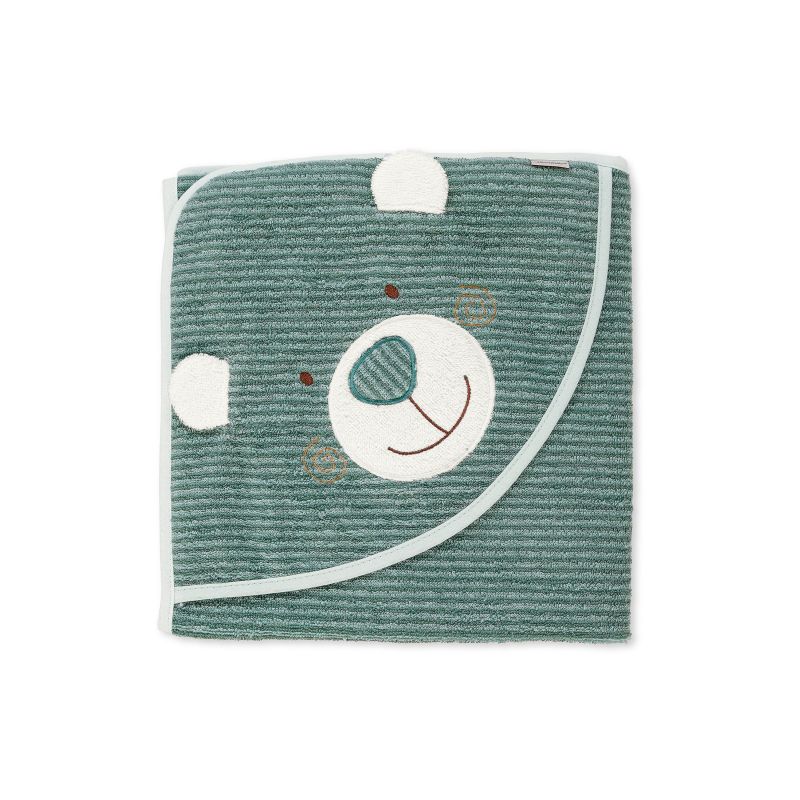 Kapuzenbadetuch Bär Bo mintgrü n