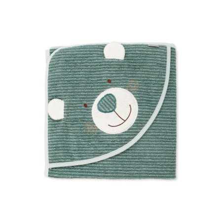 Kapuzenbadetuch Bär Bo mintgrü n