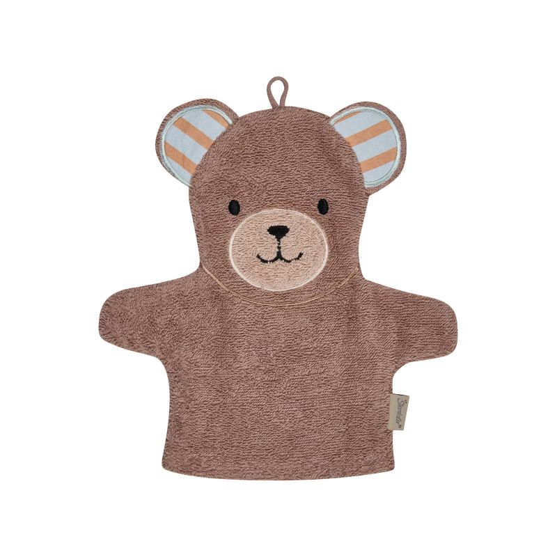 Waschhandschuh Bär Bob hellbra un