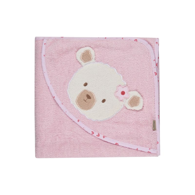 Kapuzenbadetuch Bär Betty rosa