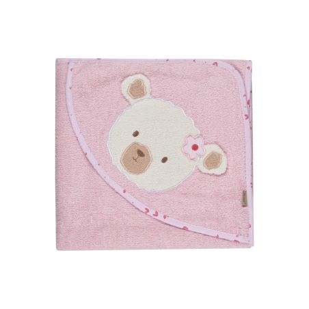 Kapuzenbadetuch Bär Betty rosa