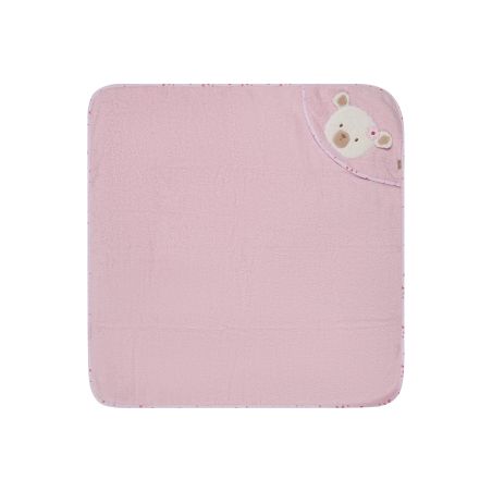 Kapuzenbadetuch Bär Betty rosa