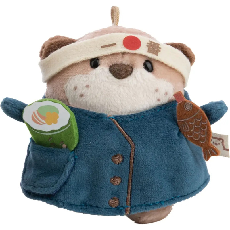 Kuscheltier Set Otter Jiro mit Sushi u. Kochkostüm in Geschenkbox