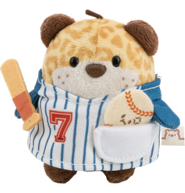 Kuscheltier Set Leopard Ichiro m. Baseball u. Baseballkostüm in Geschenkbox