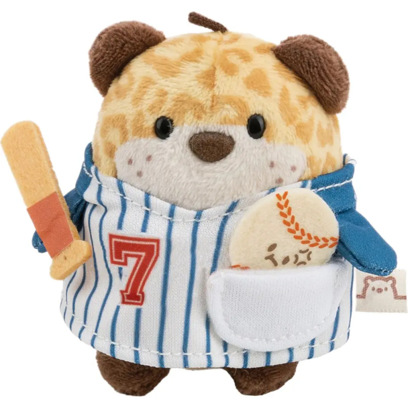 Kuscheltier Set Leopard Ichiro m. Baseball u. Baseballkostüm in Geschenkbox
