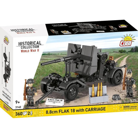 COBI WWII 8.8CM FLAK 18 mit Lafette - Maßstab 1:35