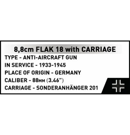 COBI WWII 8.8CM FLAK 18 mit Lafette - Maßstab 1:35