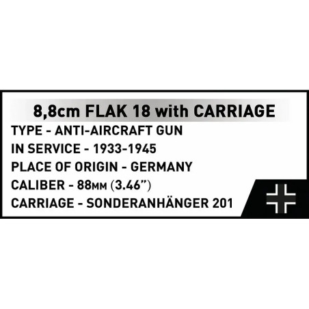 COBI WWII 8.8CM FLAK 18 mit Lafette - Maßstab 1:35