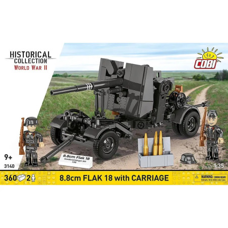 COBI WWII 8.8CM FLAK 18 mit Lafette - Maßstab 1:35