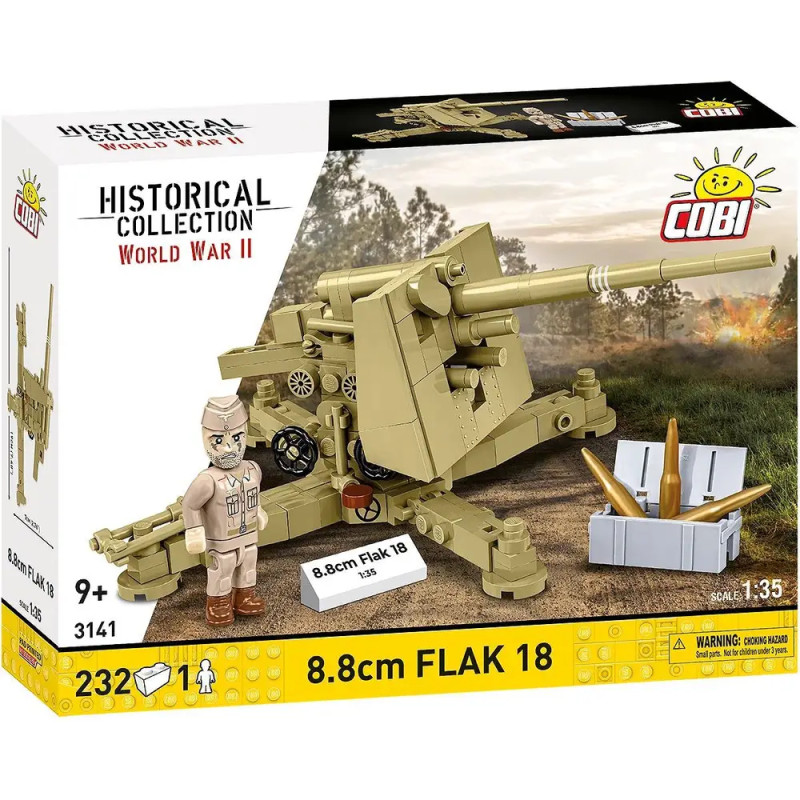 COBI WWII 8.8CM FLAK 18 (DAK) - Maßstab 1:35