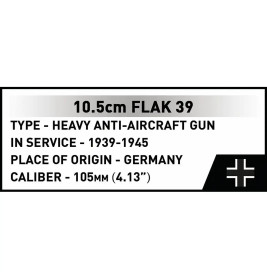 COBI WWII 10,5 CM FLAK 39 - Maßstab 1:35