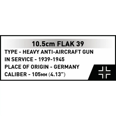 COBI WWII 10,5 CM FLAK 39 - Maßstab 1:35