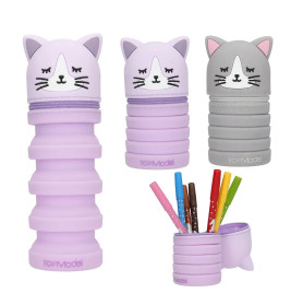 TOPModel Silikon Federmäppchen Katze BLOOMING KITTY