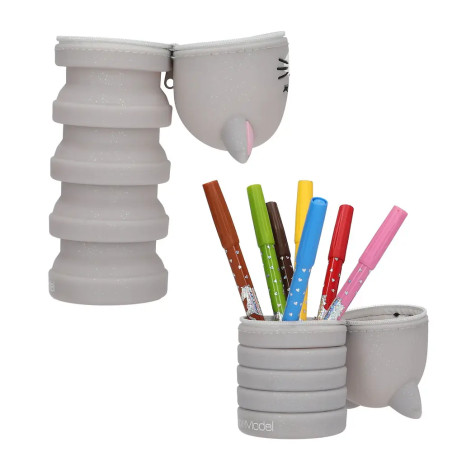 TOPModel Silikon Federmäppchen Katze BLOOMING KITTY