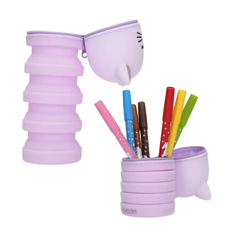 TOPModel Silikon Federmäppchen Katze BLOOMING KITTY