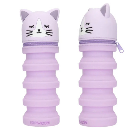 TOPModel Silikon Federmäppchen Katze BLOOMING KITTY