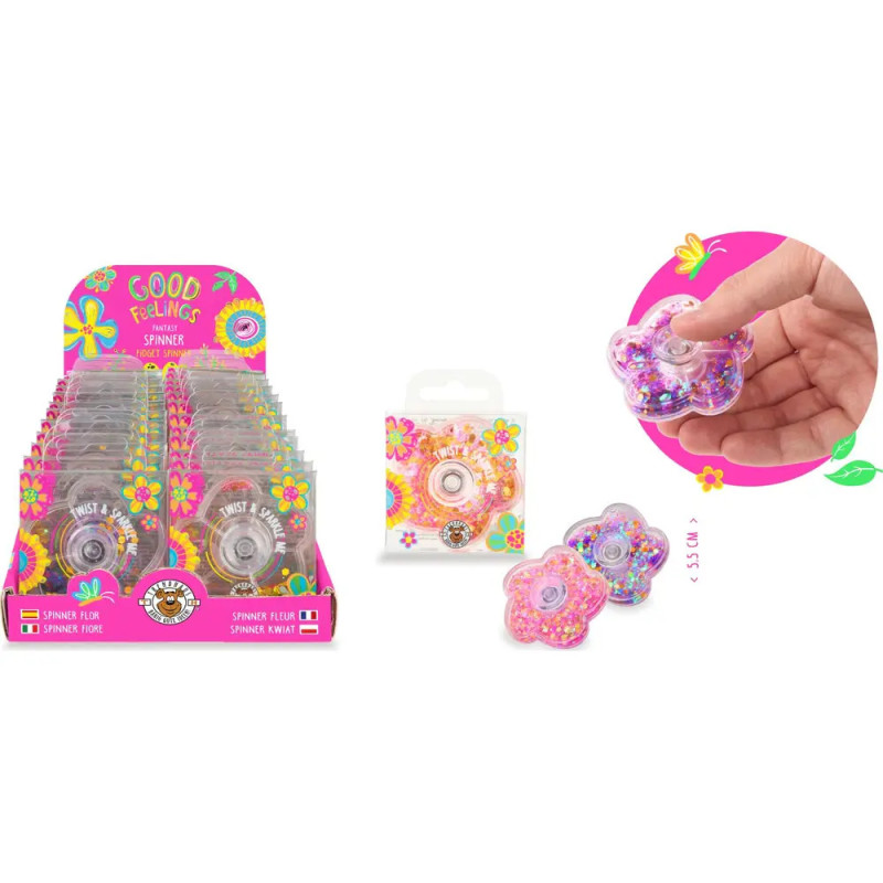 GF-6 FIDGET-SPINNER BLUME, 2-fach sortiert