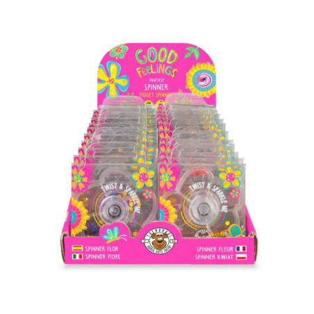 GF-6 FIDGET-SPINNER BLUME, 2-fach sortiert