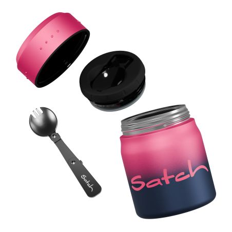 satch Thermobehälter Pink Graffiti – Warm/kalt, 350ml | Edelstahl, auslaufsicher