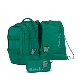 Satch Pack Schulrucksack Set Fearless Green – Schulranzen & Zubehör für Schüler | Ergonomisch
